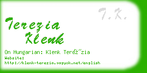 terezia klenk business card